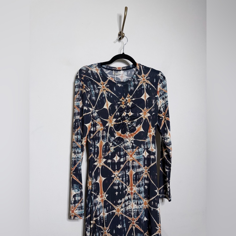 Ulla Johnson Naia Ruched Printed Jersey Midi Dress - Picture 5 of 7